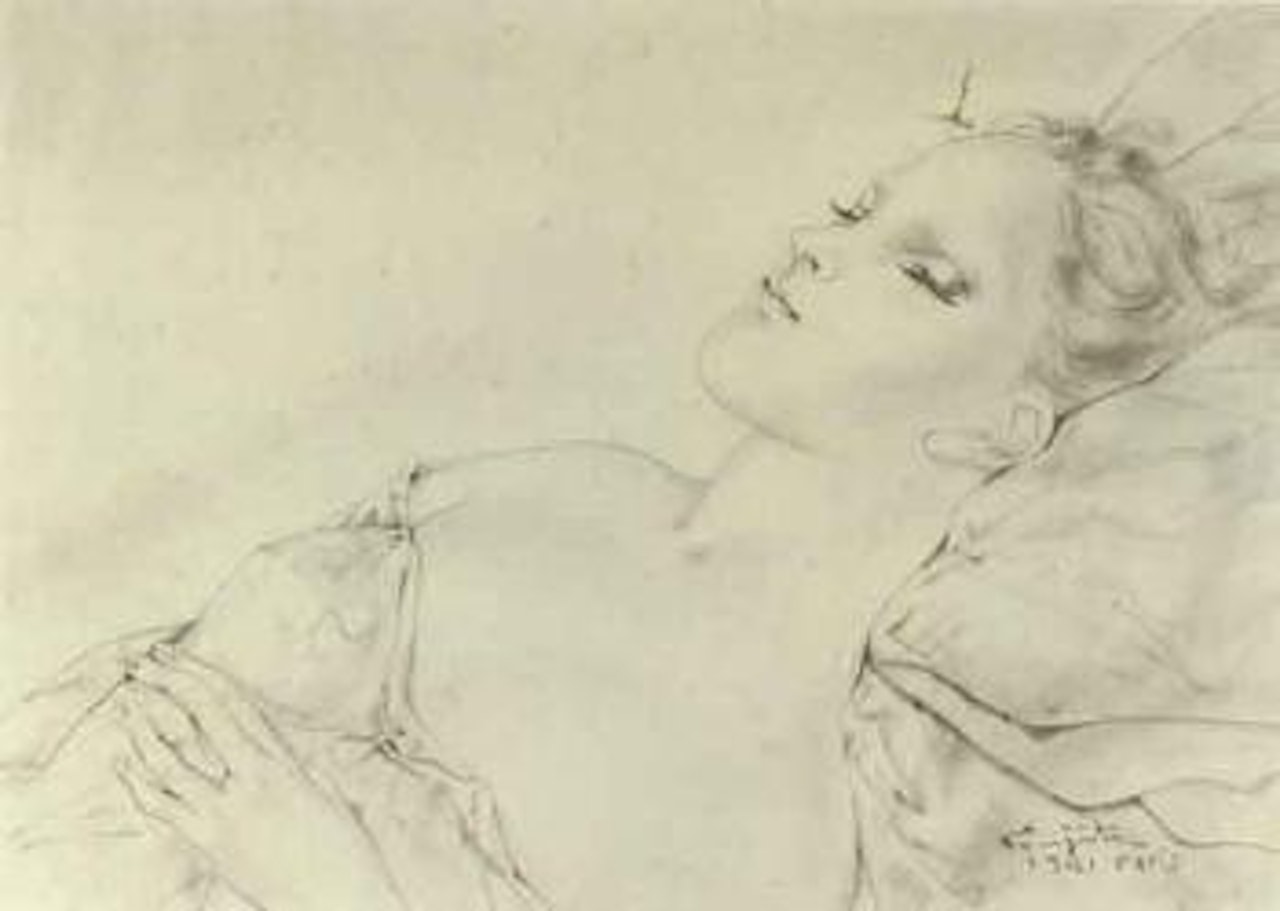 Femme endormie by Leonard Tsuguharu Foujita