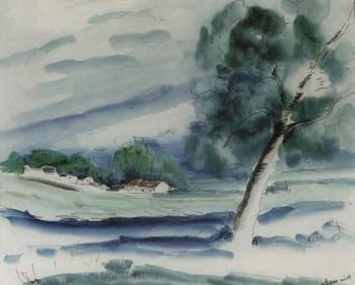 Paysage avec arbre by Maurice de Vlaminck
