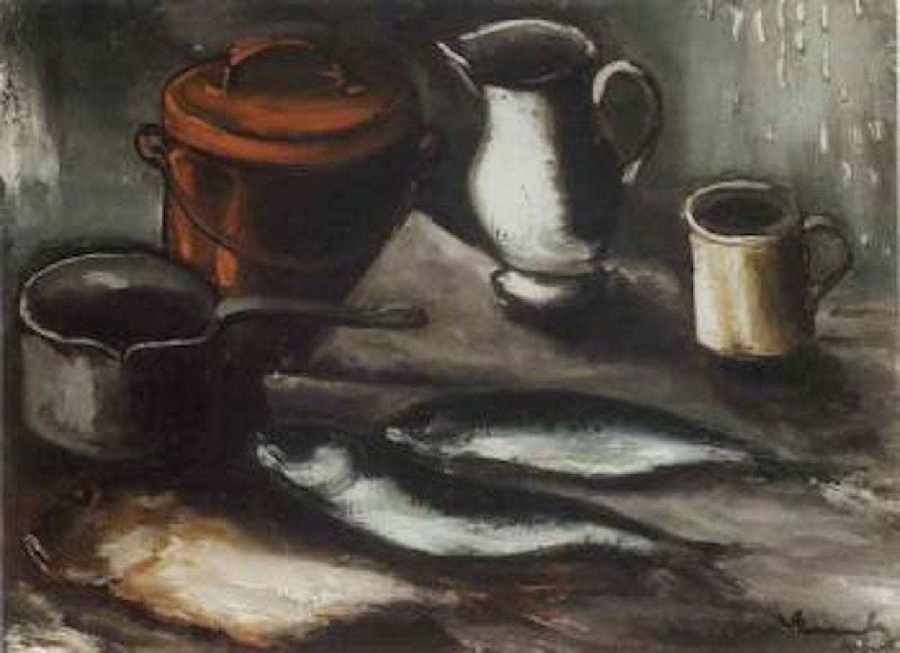 Nature morte aux poissons by Maurice de Vlaminck