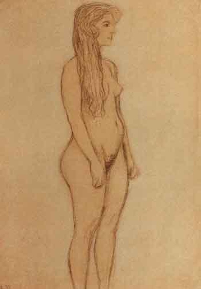 Standing nude by Gustav Klimt