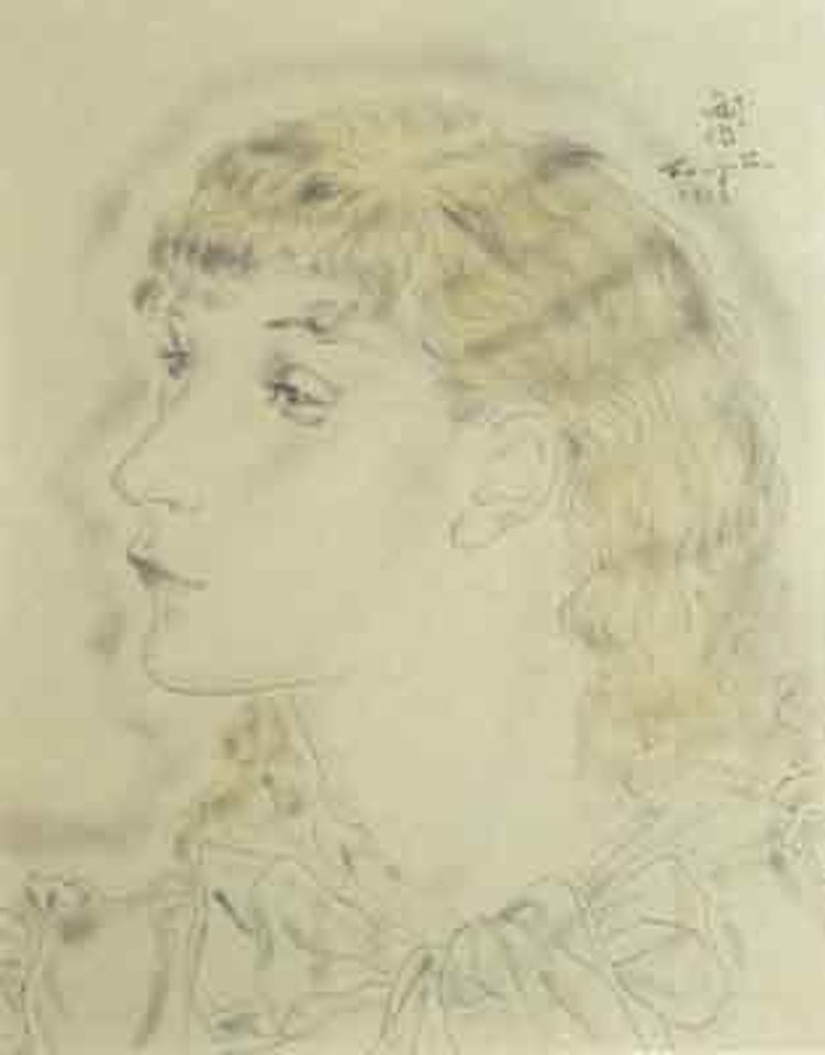 Tete de femme by Leonard Tsuguharu Foujita