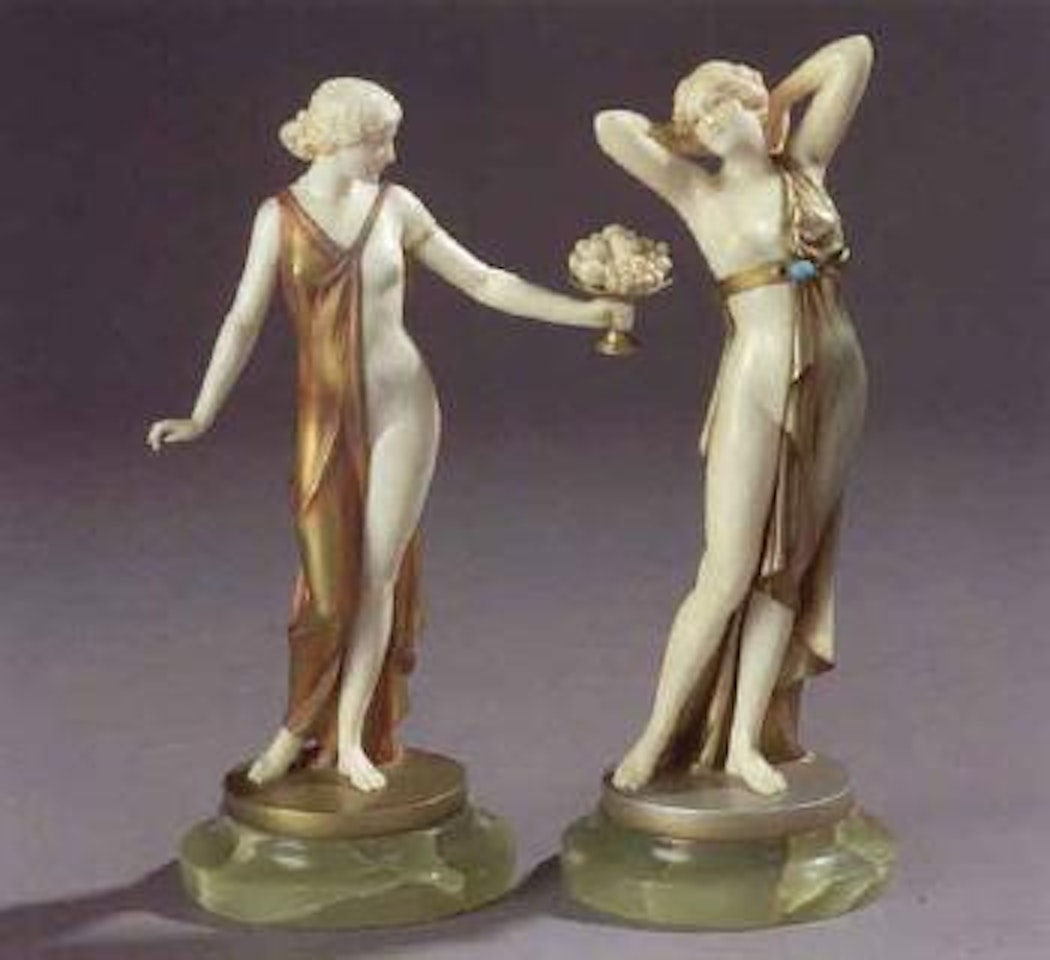 Two women scantily dressed by Ferdinand Preiss