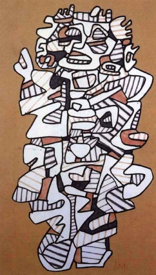 Personnage costume - maquette for Le Mage by Jean Dubuffet