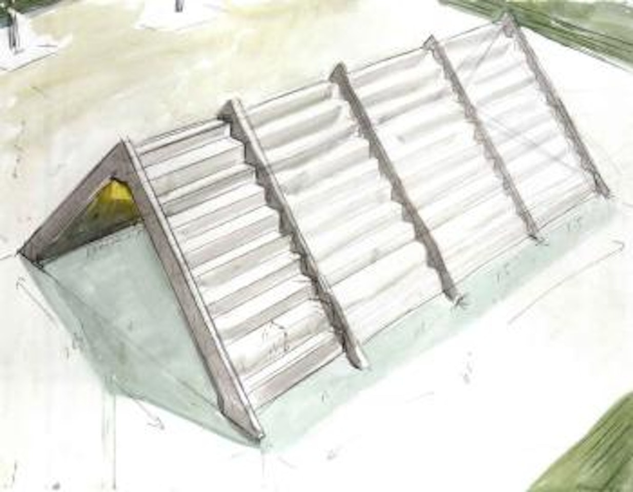 Drawing for Stadium Day by Bruce Nauman