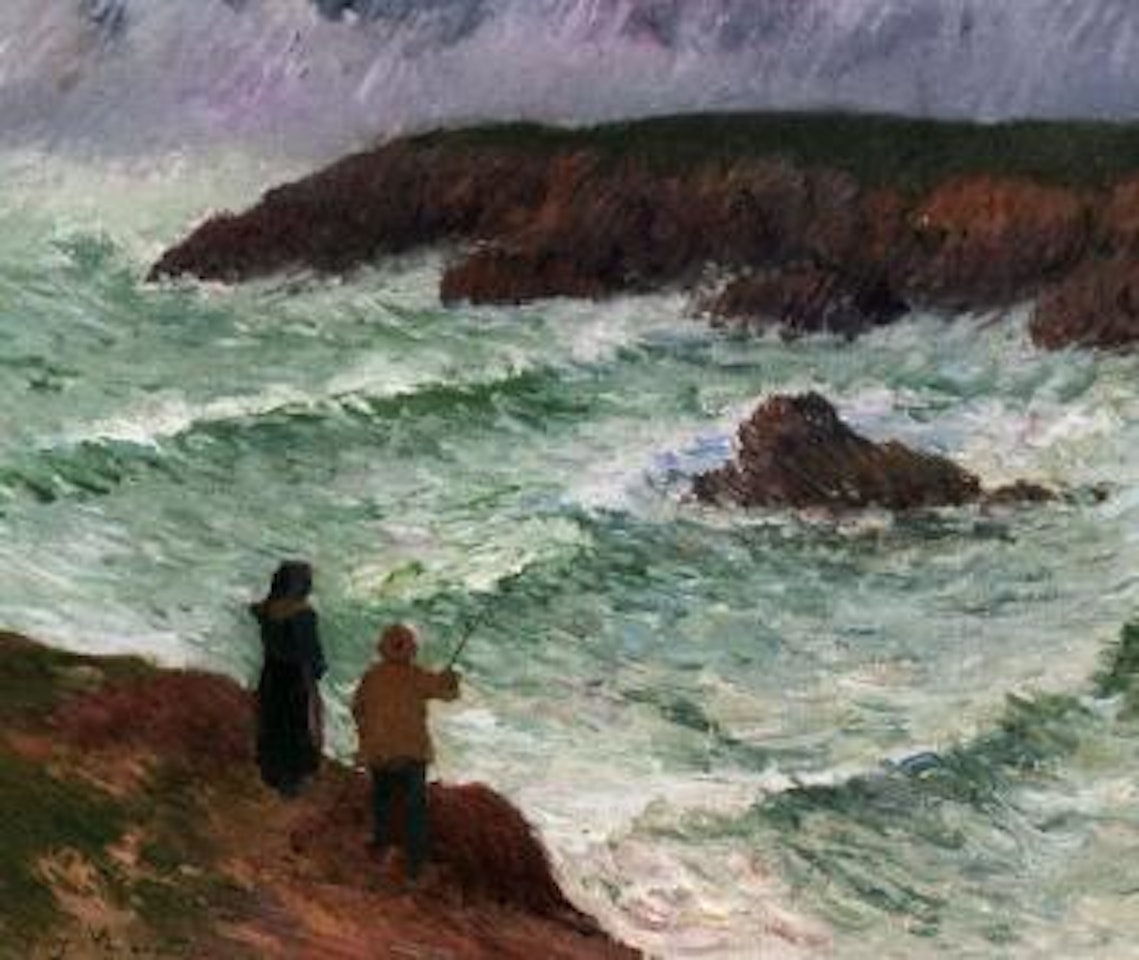 Les falaises pres de la mer by Henry Moret