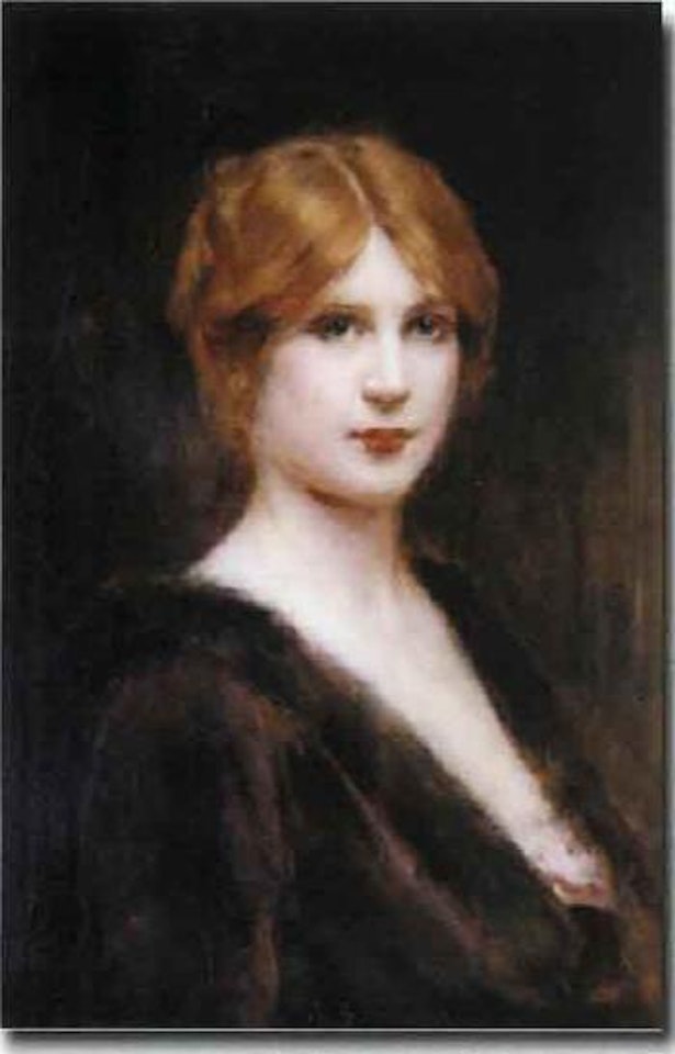 Portrait de jeune fille rousse by Leon Comerre