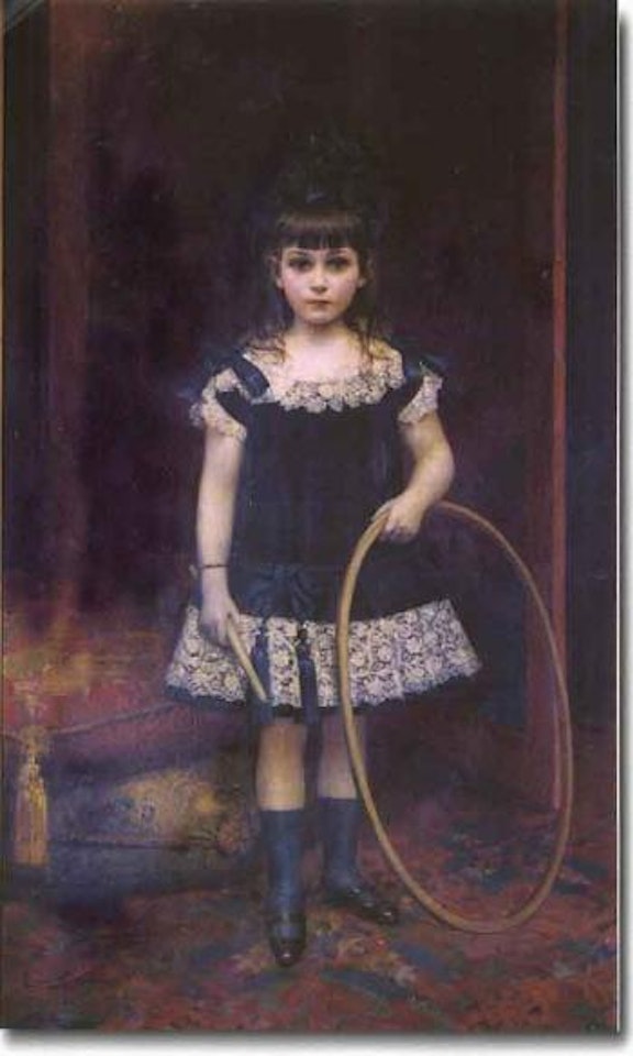 Petite fille au cerceau by Leon Comerre