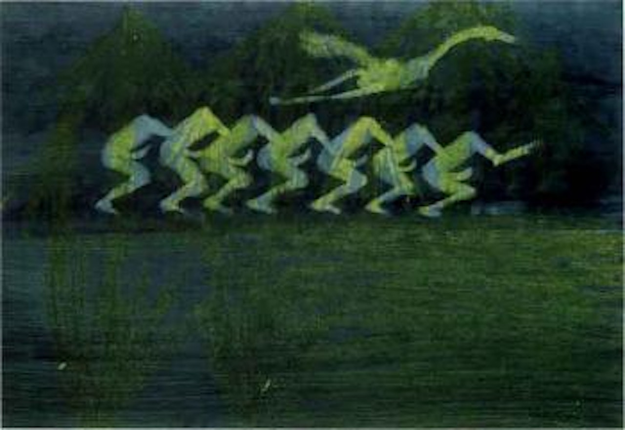 New Guinea warrior by Sidney Nolan