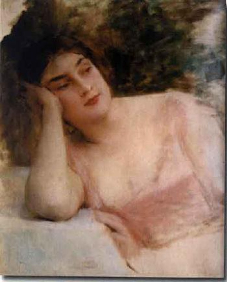 Jeune femme revant by Leon Comerre