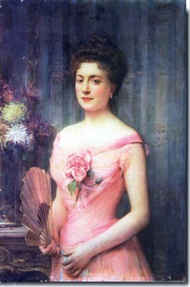 Femme a l'eventail by Leon Comerre