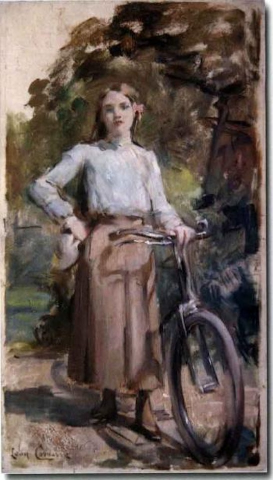 Jeune fille a la bicyclette by Leon Comerre