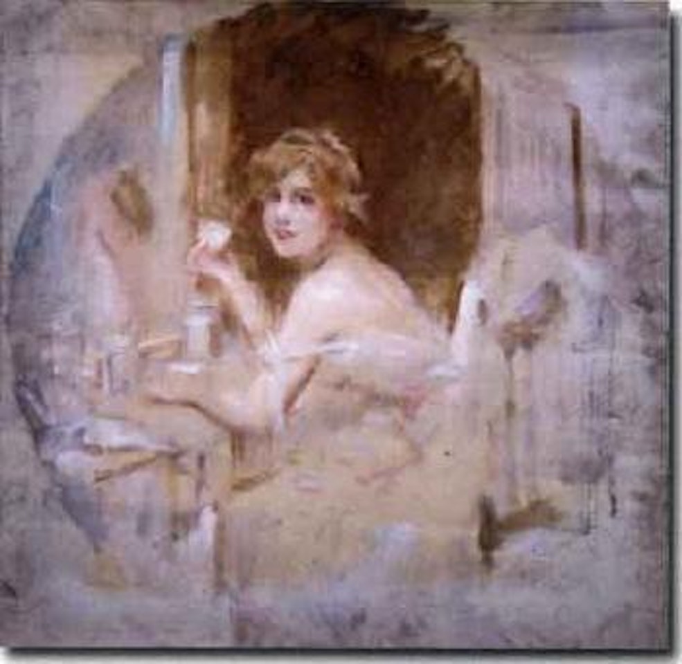 Etude de femme se maquillant by Leon Comerre
