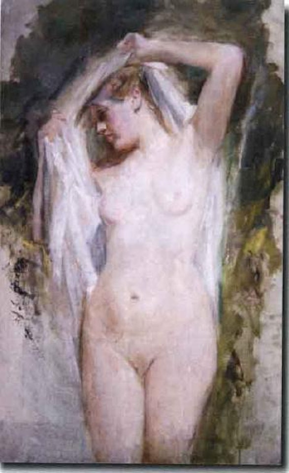 Nu au drap by Leon Comerre