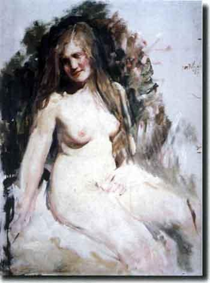 Nu assis by Leon Comerre