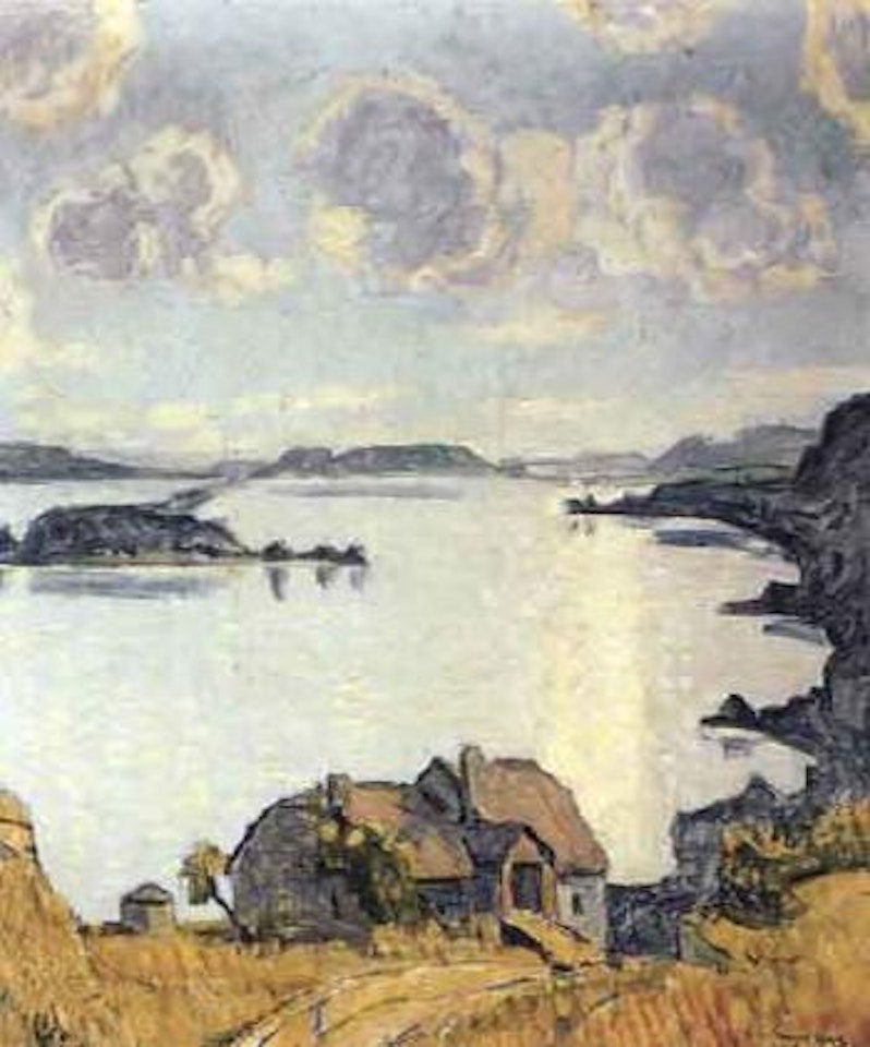 View from Rapf of Biel coastal landscape by Ernst Geiger