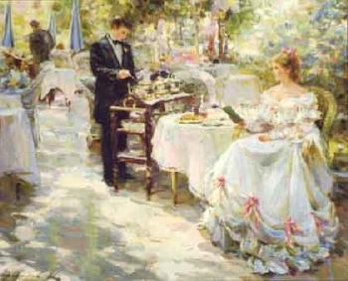 On the terrace of Ritz Hotel, Madrid by Constantin Razoumov
