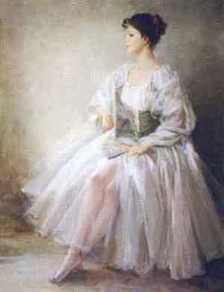 Ballerina in a ballet suit by Constantin Razoumov