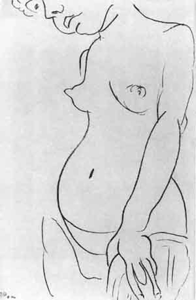 Nu de trois-quarts, une partie de la tete coupee by Henri Matisse