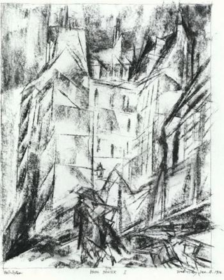 High houses I by Lyonel Feininger