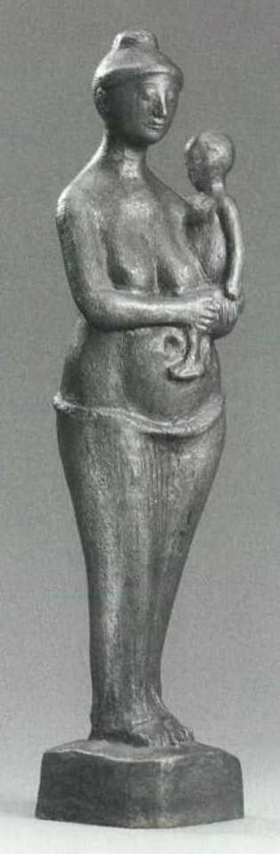 Mother with child in arms by Gerhard Marcks