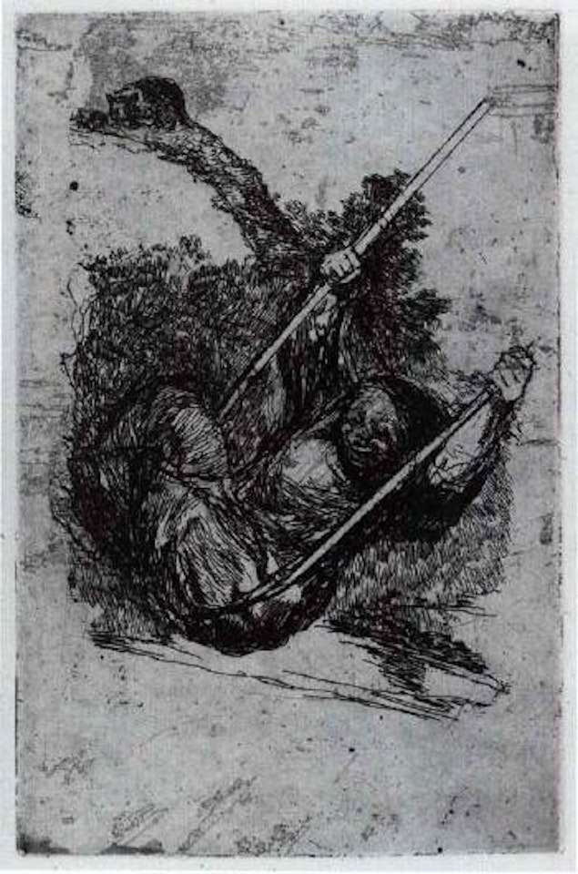 Old woman on swing by Francisco José de Goya