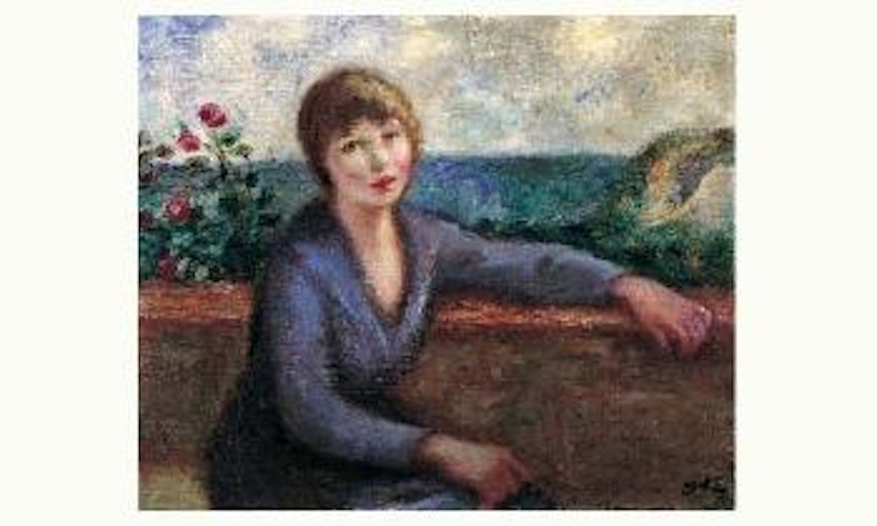 Madame D'Espagnat devant la mer by Georges d’Espagnat