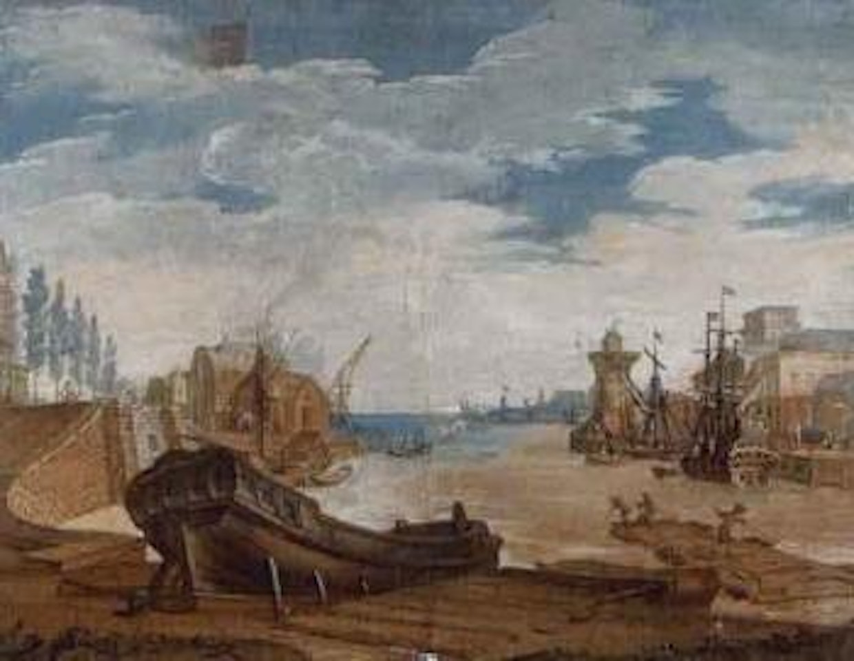 Vue de port anime by Claude Joseph Vernet