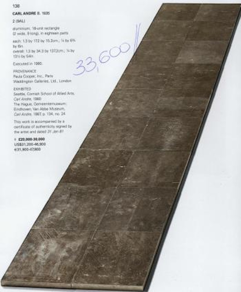 2, 9AL by Carl Andre