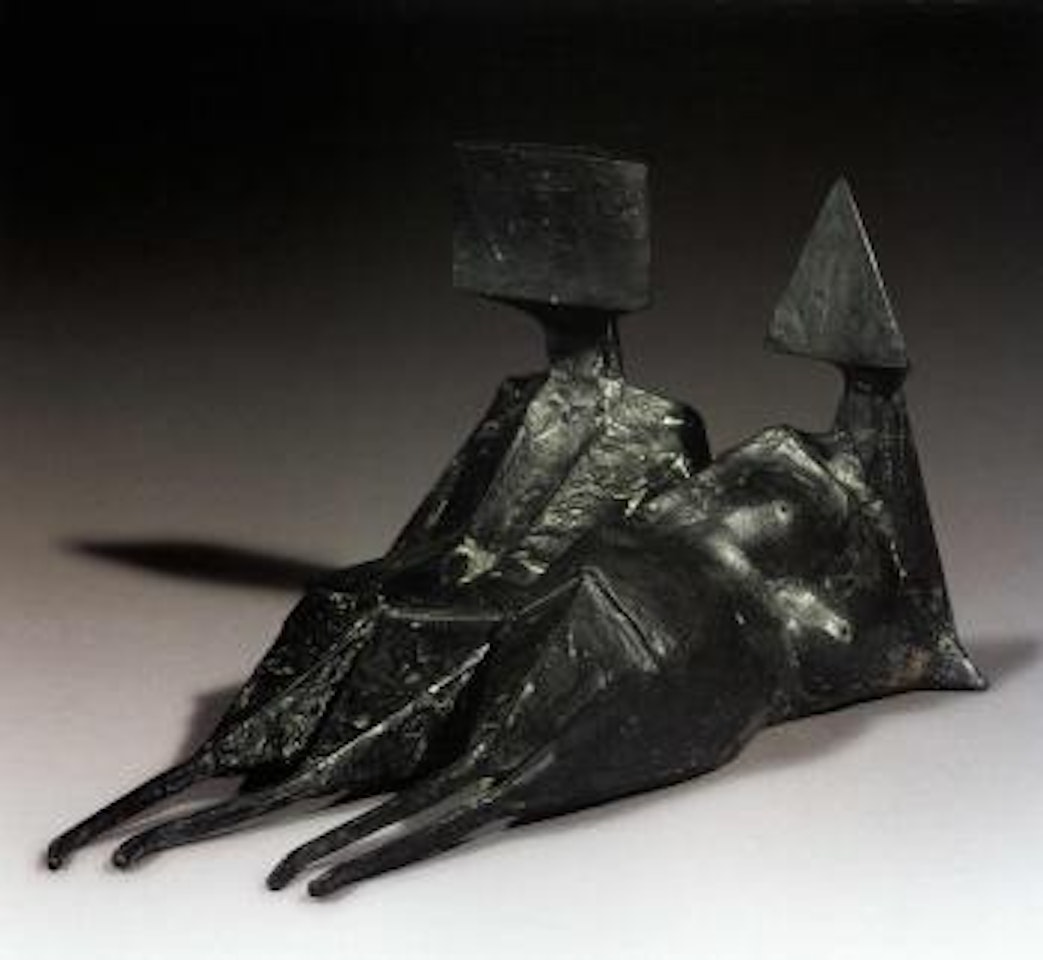 Maquette IV, two reclining figures by Lynn Chadwick