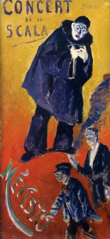 Projet d'affiche pour Mevisto a la Scala, la folie de Pierrot by Maximilien Luce