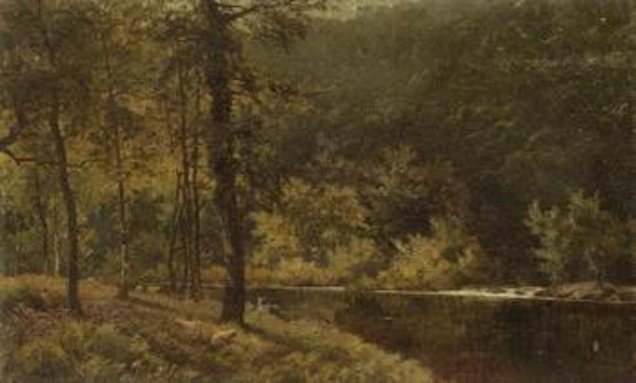 River scene by Alfred de Breanski