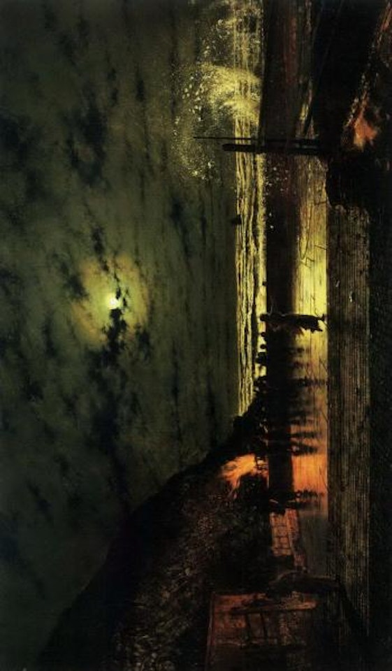 Harbour flare by John Atkinson Grimshaw