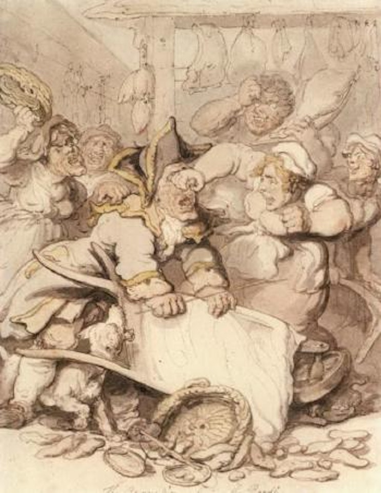Barrow women basting the beadle by Thomas Rowlandson