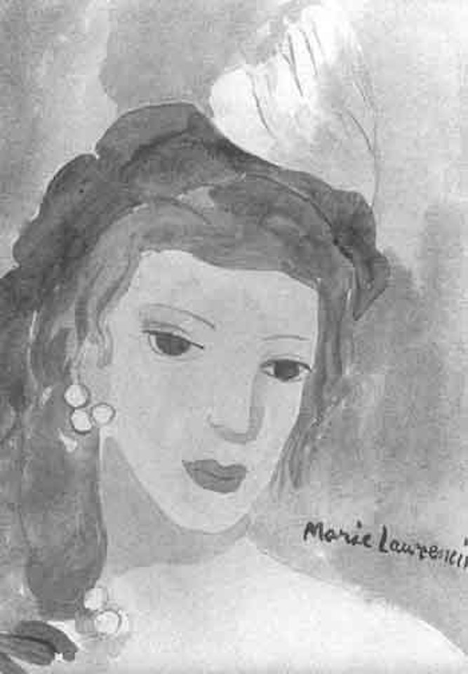 Head and shoulder study by Marie Laurencin