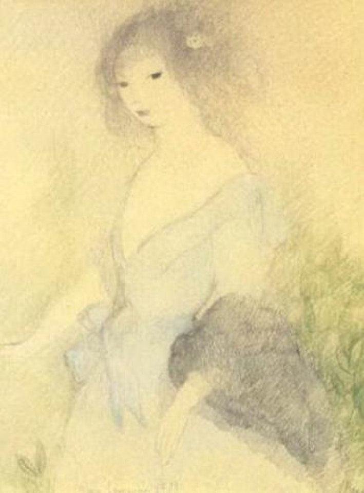Jeune elegante au chale by Marie Laurencin