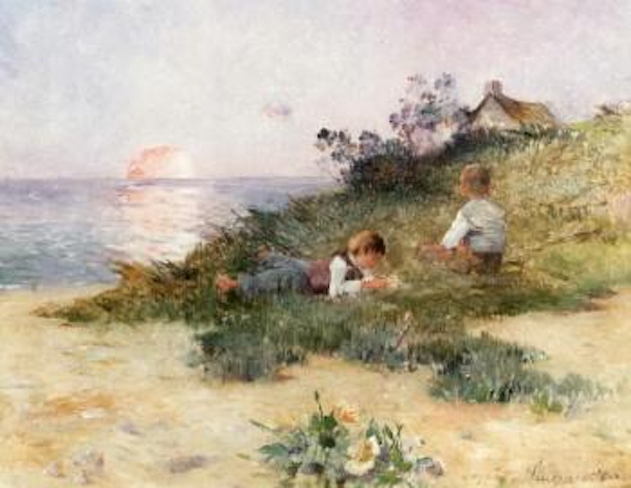 Enfants sur la dune by Ferdinand du Puigaudeau