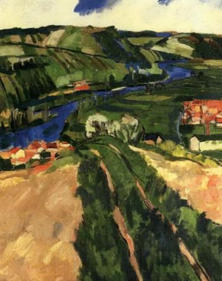 Paysage au champ de ble by André Brasilier