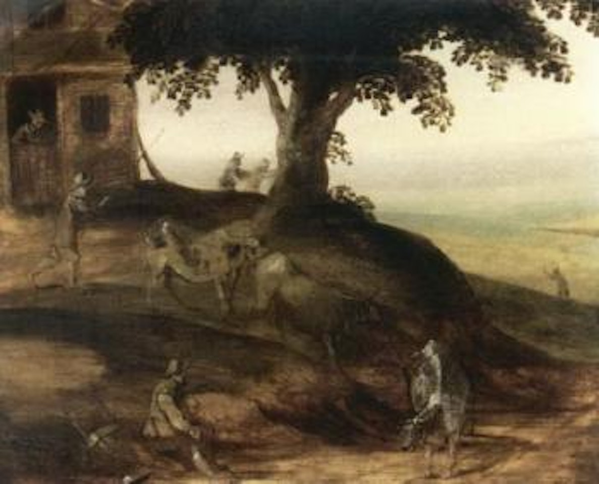 Landscape with a drover and his cattle by Joos de Momper the Younger