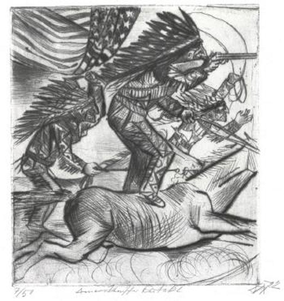 American riding act by Otto Dix