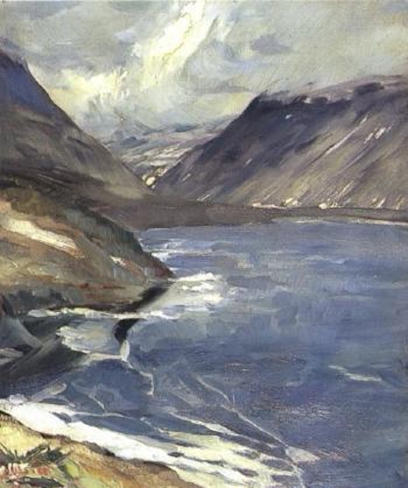 Djupvand with rainy skies by Kurt Schwitters