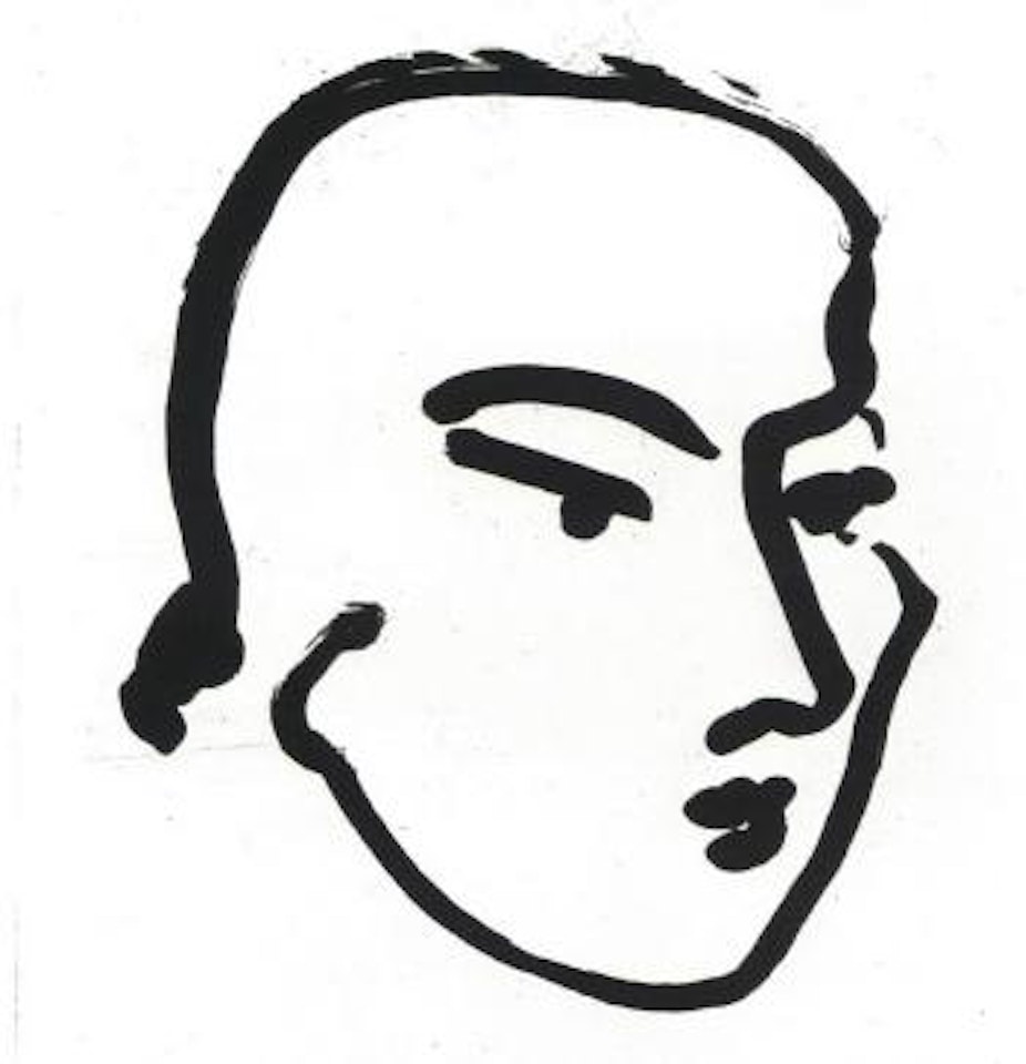 Nadia - vissage aux yeux obliques by Henri Matisse