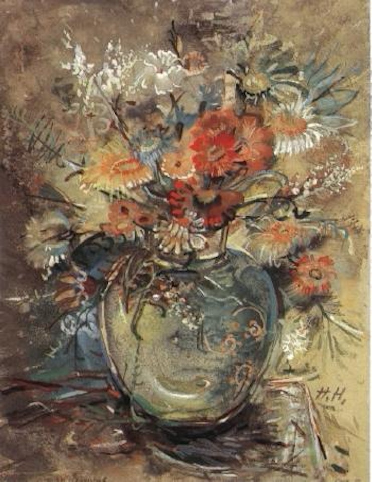 Flowers in vase by Hannah Höch
