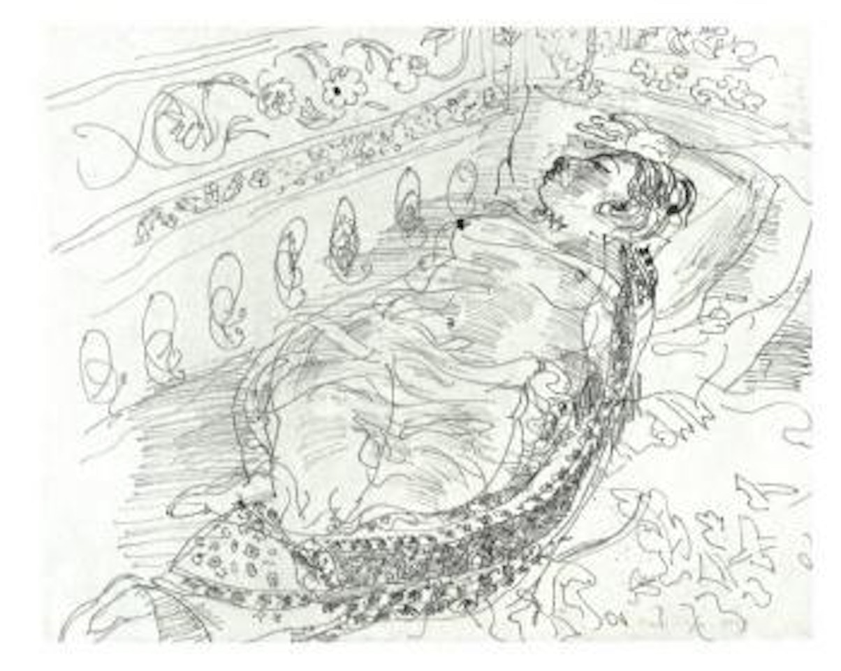 Reclining nude by Raoul Dufy