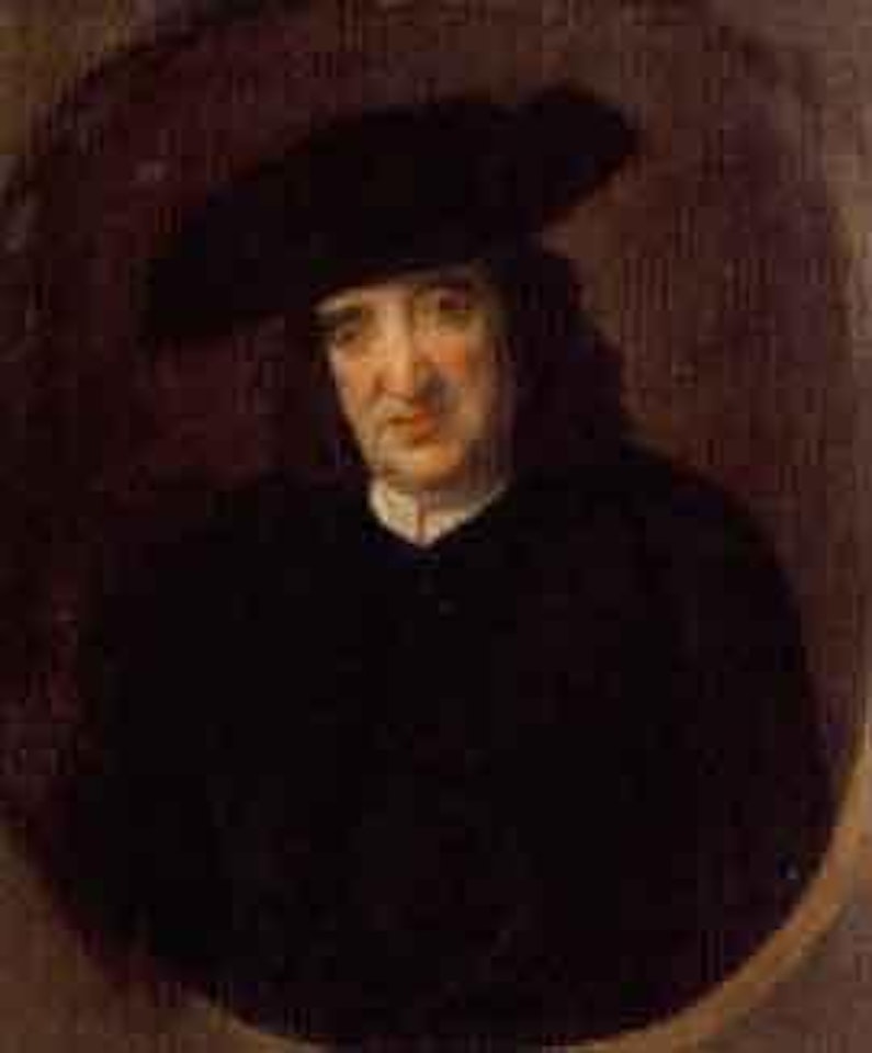Portrait of a man in tri-corn hat and wearing a blue velvet coat by English School