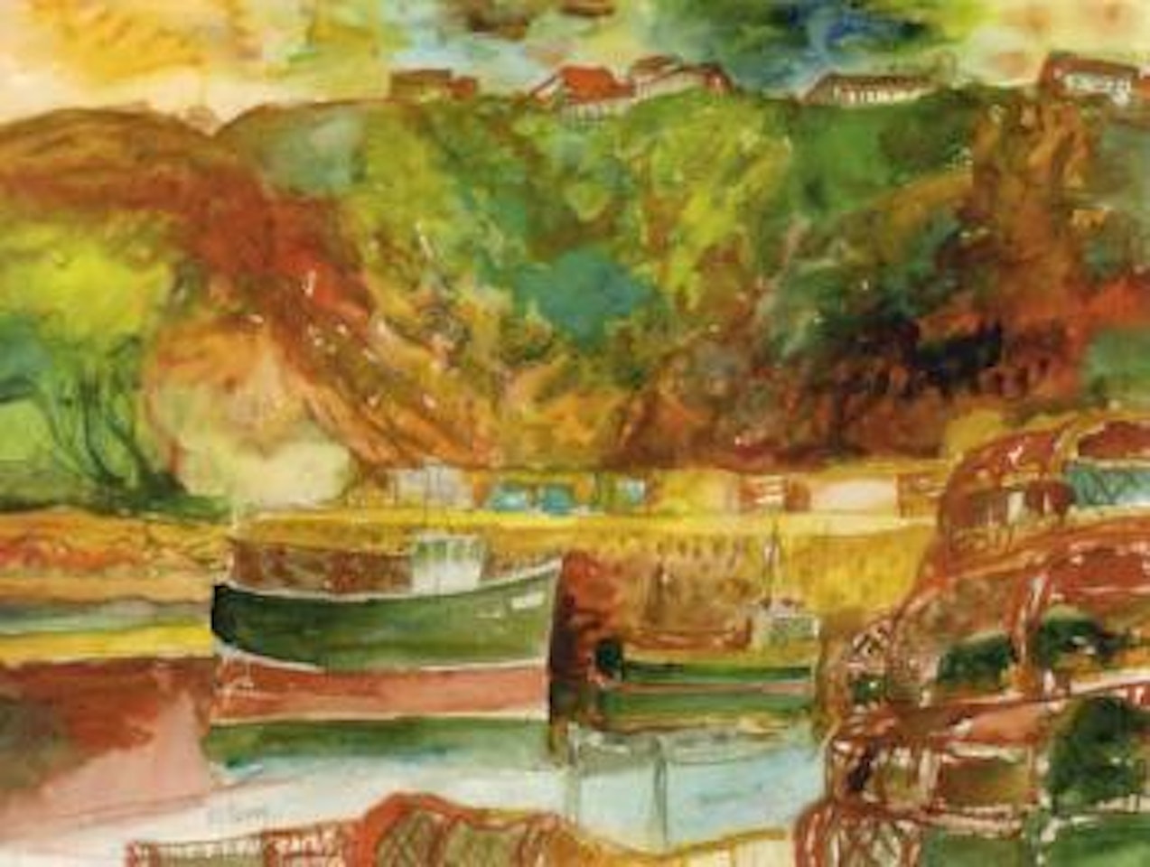 Crail harbour by John Bellany