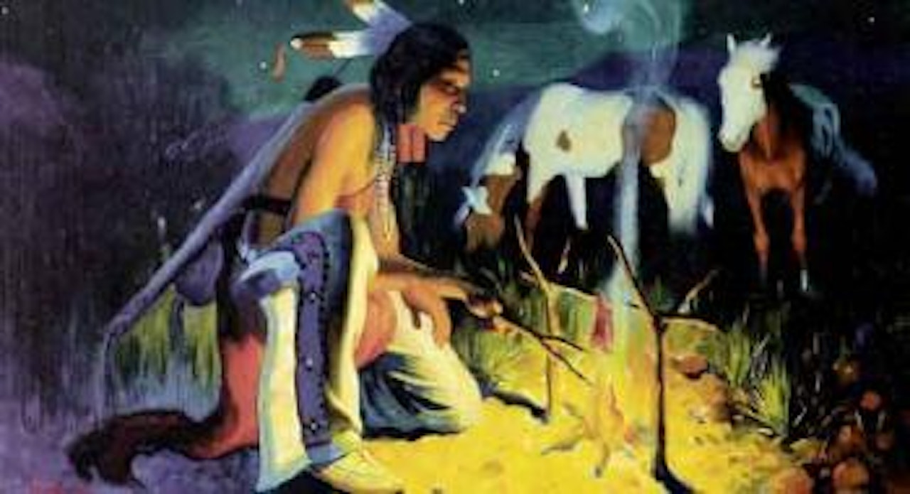 Evening campfire by Gerard Curtis Delano