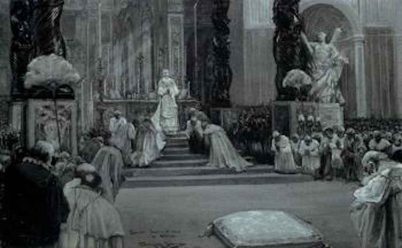 Leon XIII celebrating the Mass by Enrique Serra Y Auqué