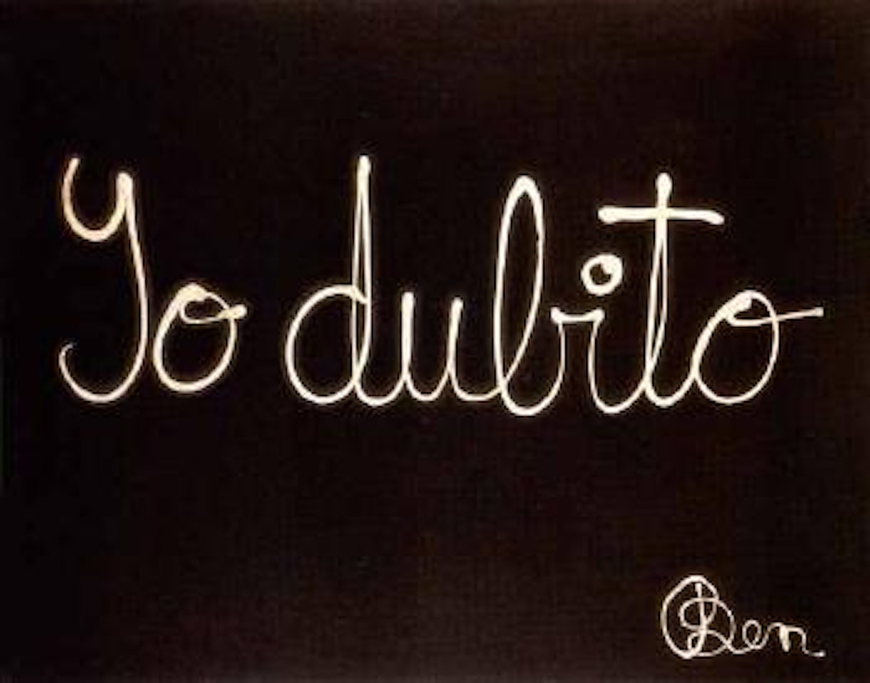 Io dubito - I doubt by Ben Vautier