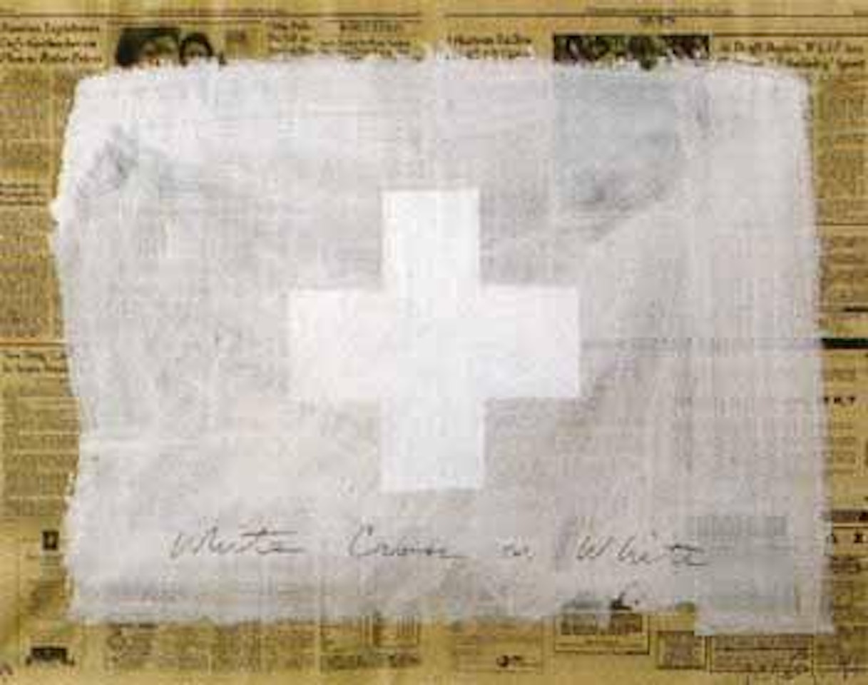 White cross on white by Robert Longo