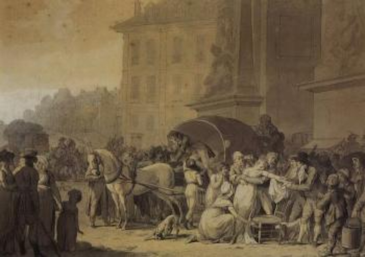 Accident pres de la Porte Saint-Denis by Louis-Leopold Boilly